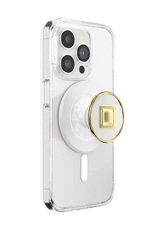 PopGrip Enamel Raviolo Fingerring (Gold, Transparent, Weiß) 