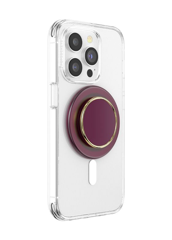 PopGrip MagSafe Luxe Red Wine Ename Fingerring für Apple iPhone 12+  (Gold, Violett) 