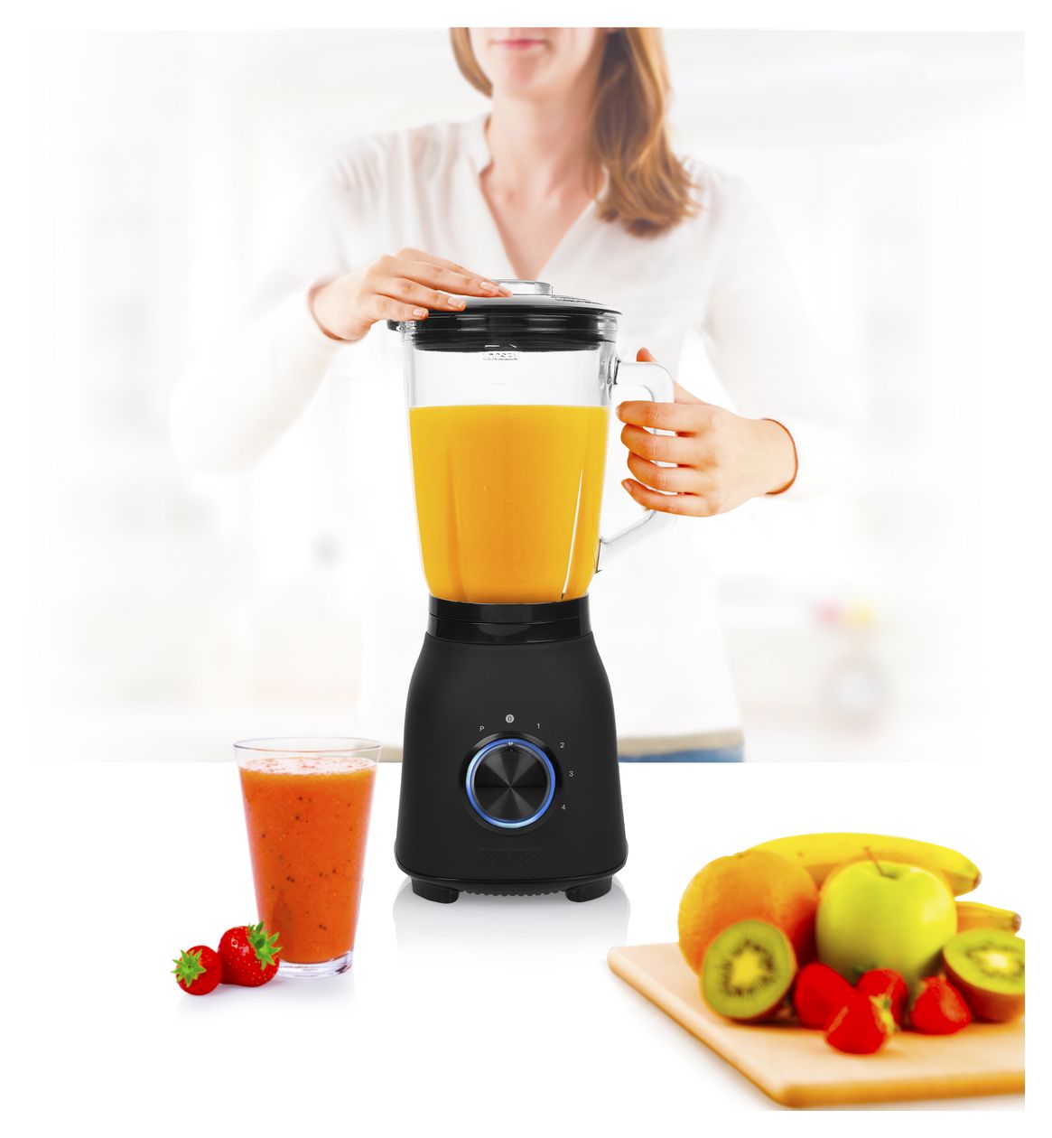 212092 1,5 l Standmixer 4 Geschwindigkeiten 1000 W  (Schwarz) 