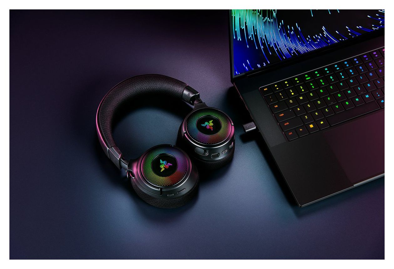 Kraken V4 Ohraufliegender Bluetooth Kopfhörer kabellos 70 h Laufzeit USB Typ-A  (Schwarz) 