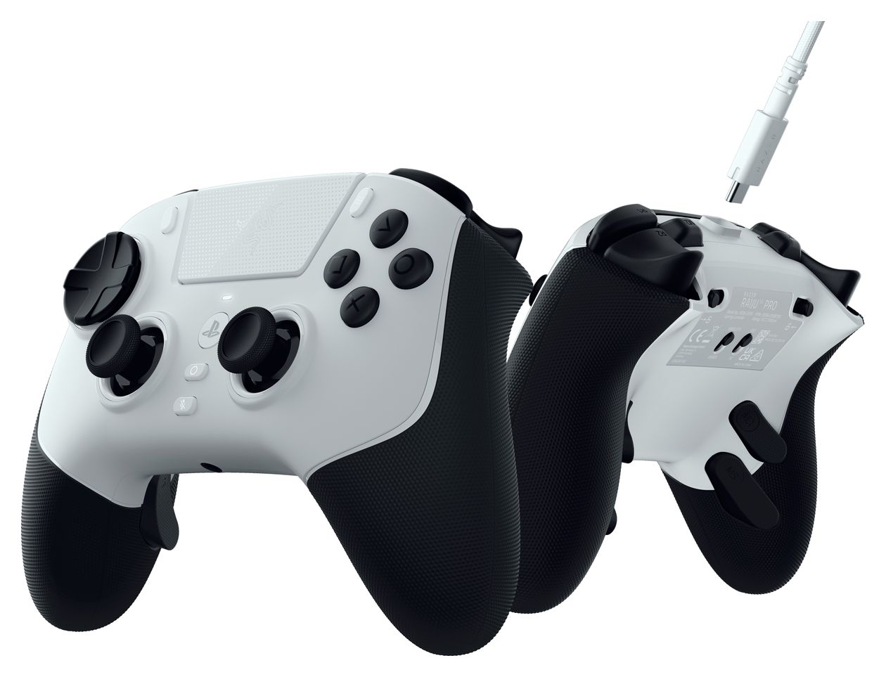 Raiju V3 Pro Analog Gamepad für PC, PlayStation PS5  (Schwarz, Weiß) 