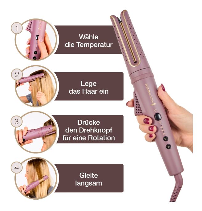 CI8930 AIRvive 2-in-1 Airstyler Lockenstab 25 W  (Pink) 