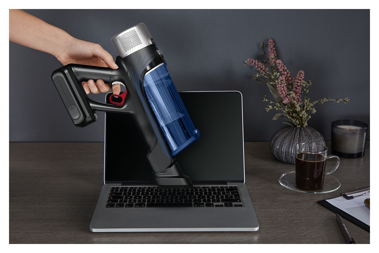 RH20C0 X-Force Flex 9.60 Handstaubsauger Beutellos bis 60 min Laufzeit 18 V  (Silber, Blau) 