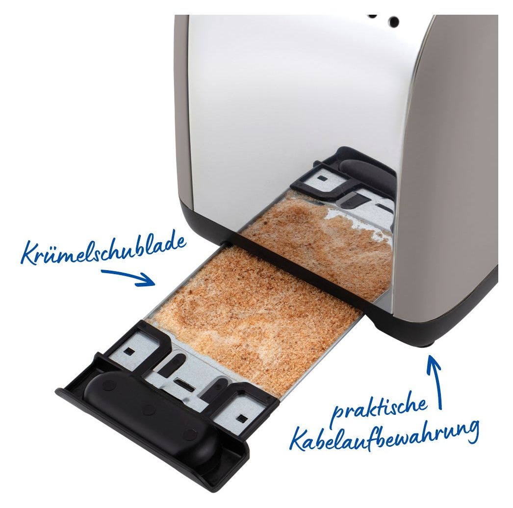 26931-56 Colours Plus Toaster 1670 W 2 Scheibe(n) 6 Stufen  (Schwarz, Mokka) 