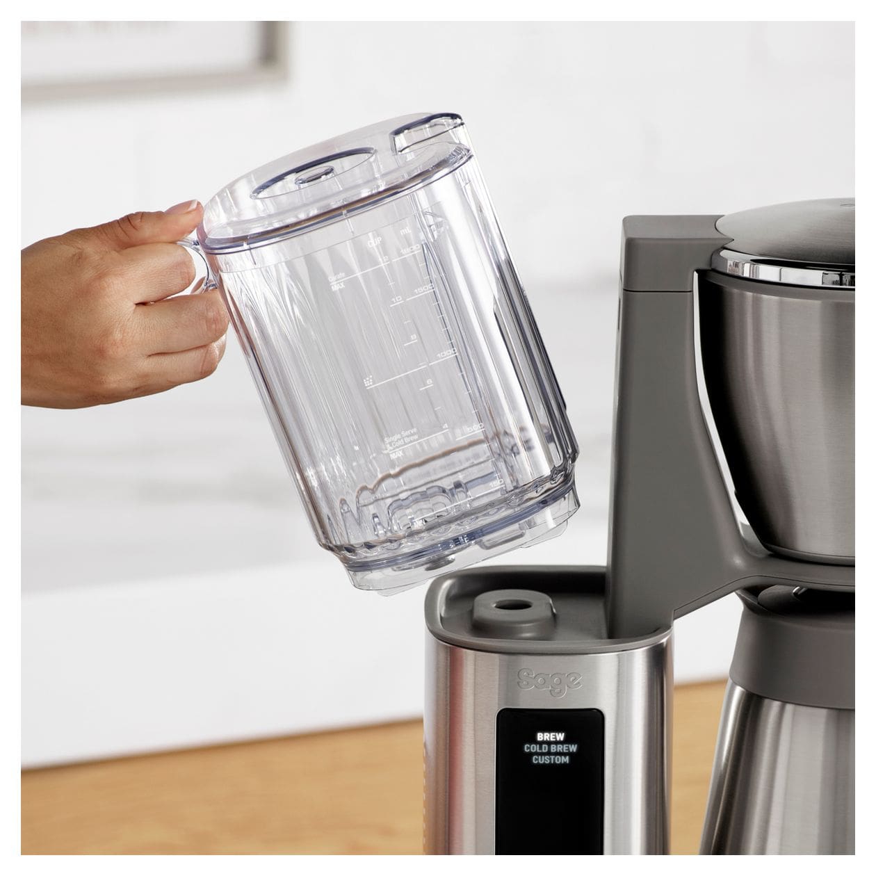 The Luxe Brewer 12 Tassen Thermo Filterkaffeemaschine 1,8 l  (Edelstahl) 