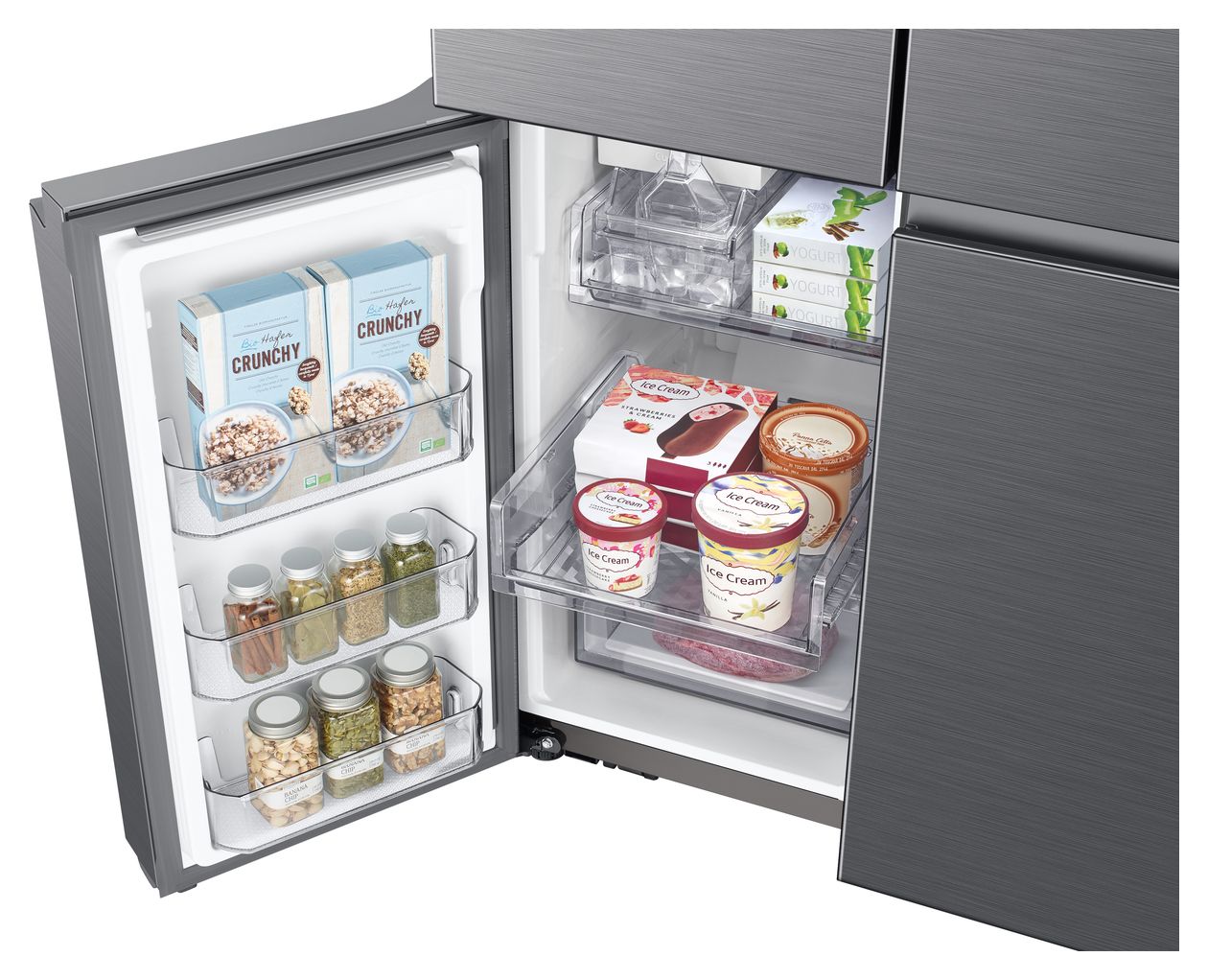 RF59C700ES9 Side-by-Side Kühl-/ Gefrierkombination French Door 390 l / 259 l 362 kWh 1746 mm x 912 mm  (Silber) 
