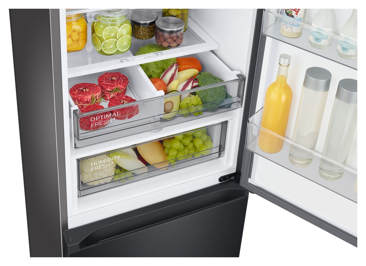 RL38C7B5BB1 273 l / 114 l Kühl-Gefrierkombi freistehend NoFrost 134 kWh Jahr  (Schwarz) 