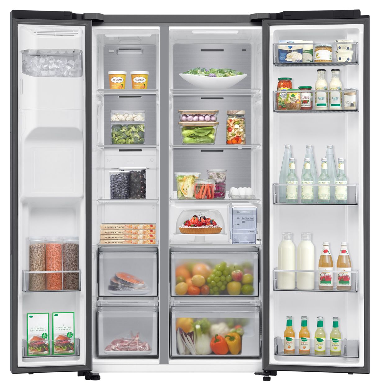 RS70F65KDT Side-by-Side Kühl-/ Gefrierkombination 420 l / 220 l 279 kWh 1780 mm x 912 mm  (Edelstahl) 