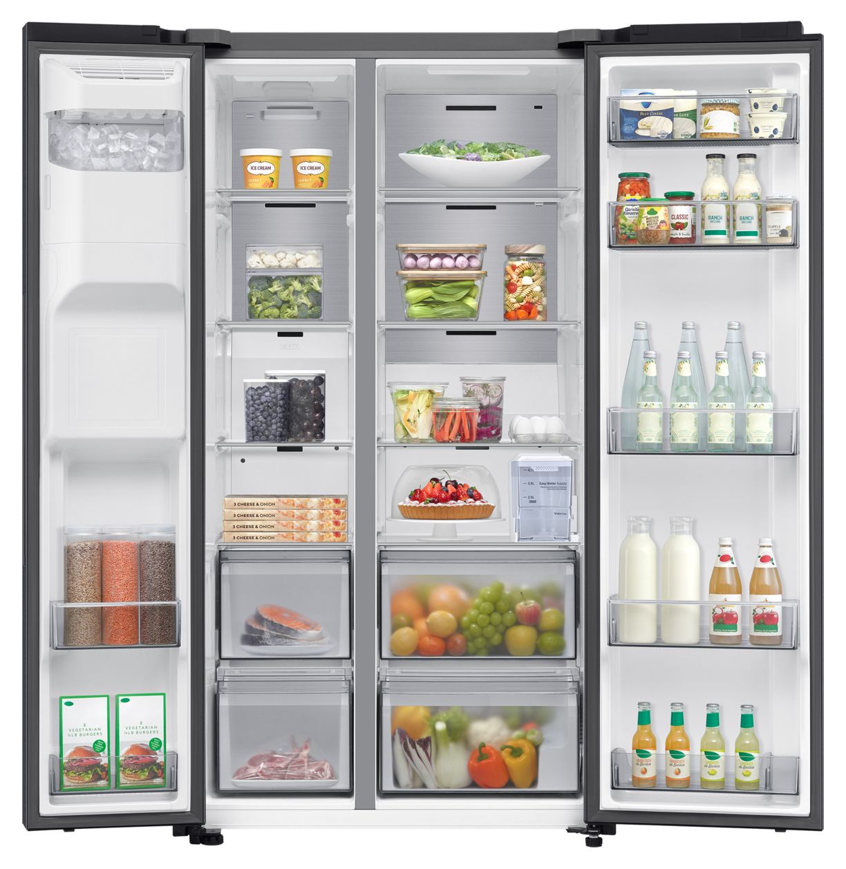 RS70F67KCF Side-by-Side Kühl-/ Gefrierkombination 409 l / 225 l 226 kWh 1780 mm x 912 mm  (Schwarz) 