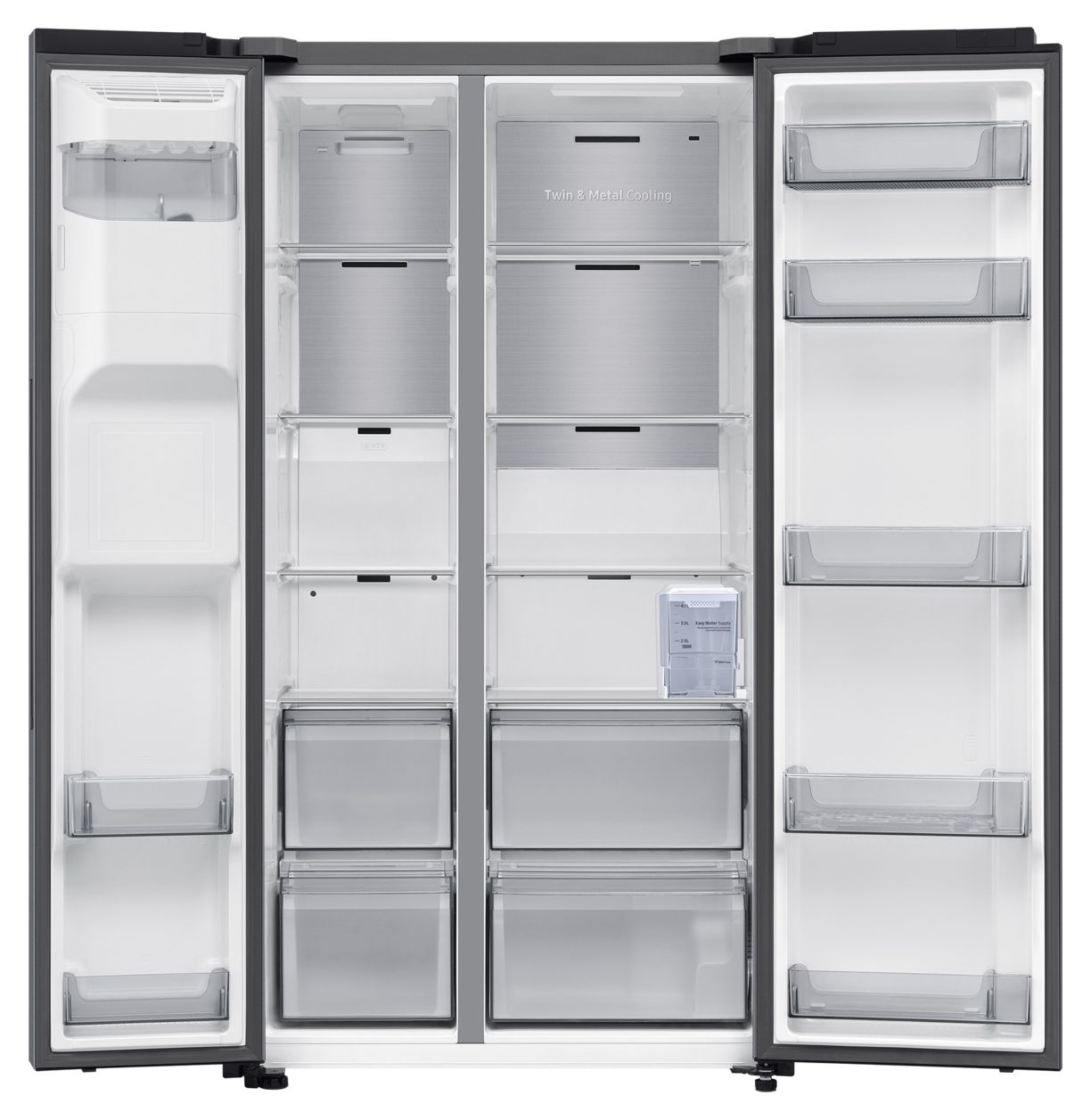 RS70F67KCT Side-by-Side Kühl-/ Gefrierkombination 409 l / 225 l 226 kWh NoFrost 1780 mm x 912 mm  (Edelstahl) 