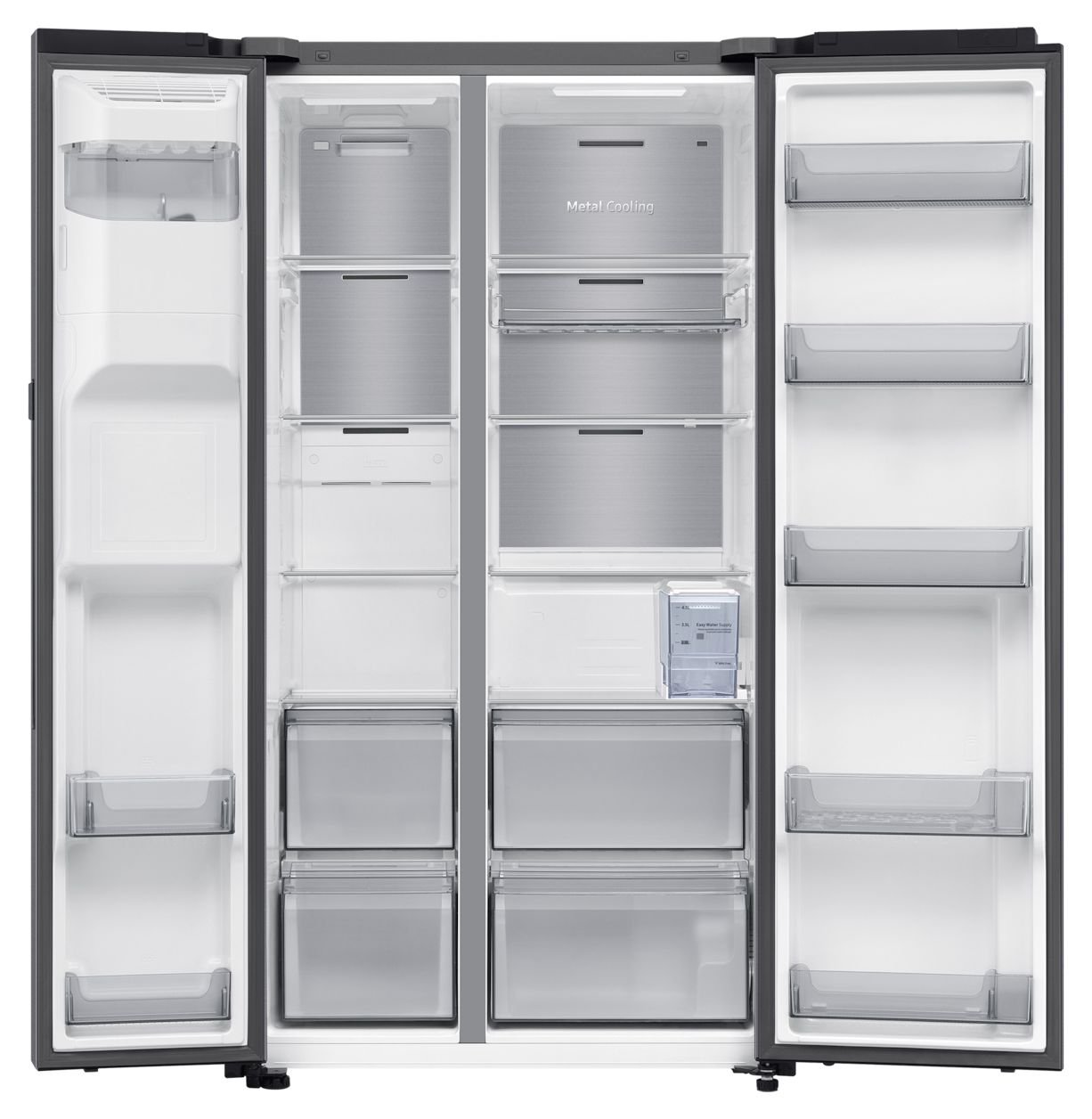 RS90F65EDT Side-by-Side Kühl-/ Gefrierkombination 420 l / 220 l 349 kWh 1784 mm x 912 mm  (Edelstahl) 