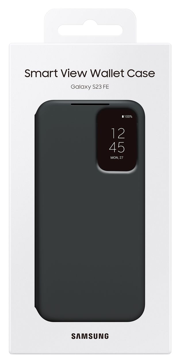 Smart View Wallet Case Geldbörsenhülle für Samsung Galaxy S23FE  (Schwarz) 