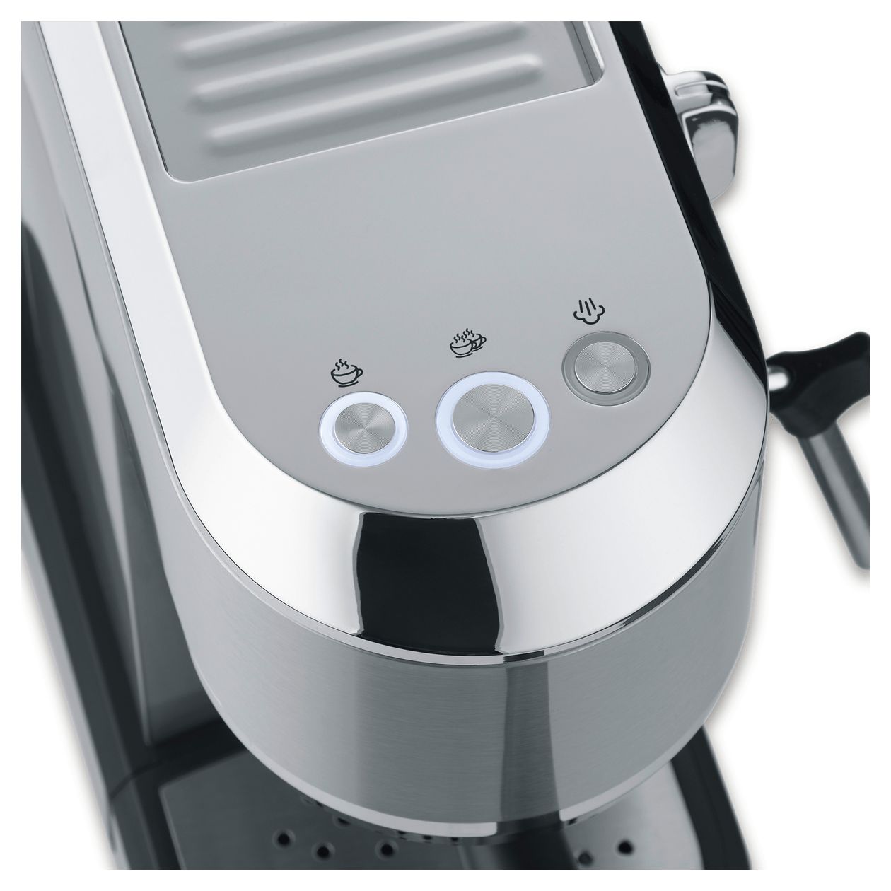 KA5997 Newspresa Siebträger Kaffeemaschine 20 bar 1350 W (Schwarz, Gebürsteter Stahl, Chrom) 