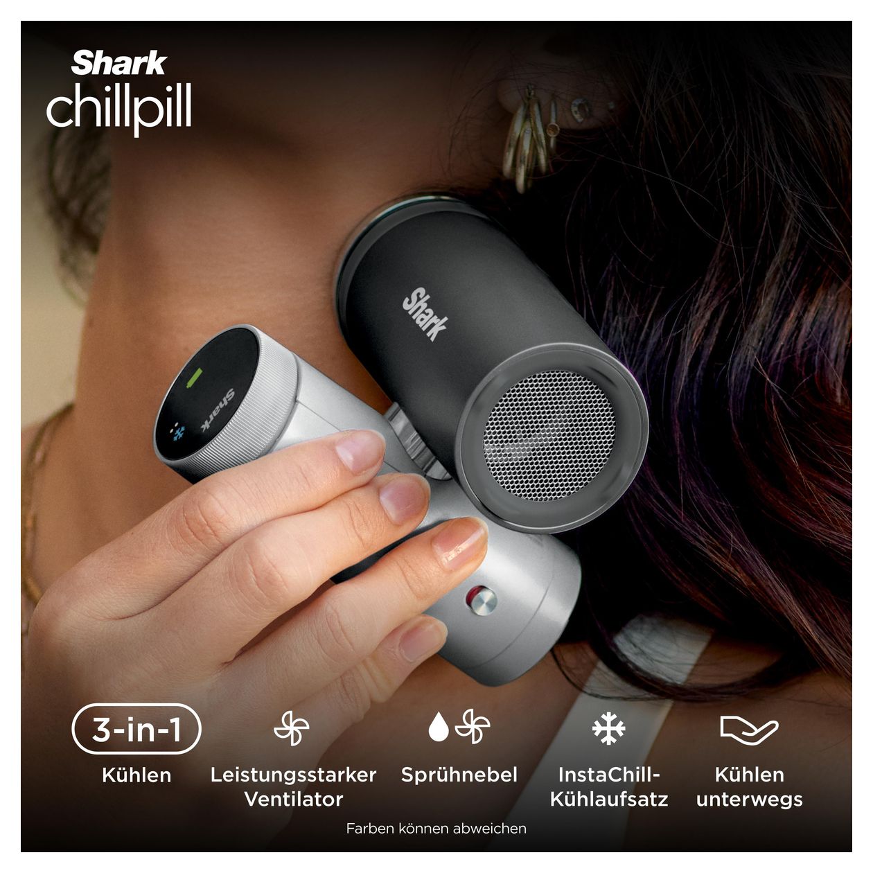 FA025EU ChillPill 3-in-1 Handventilator  (Blau) 