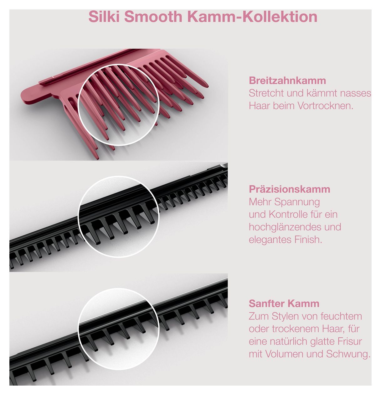 HT401EUPK SilkiPro Straight Multistyler 1000 W  (Pink) 