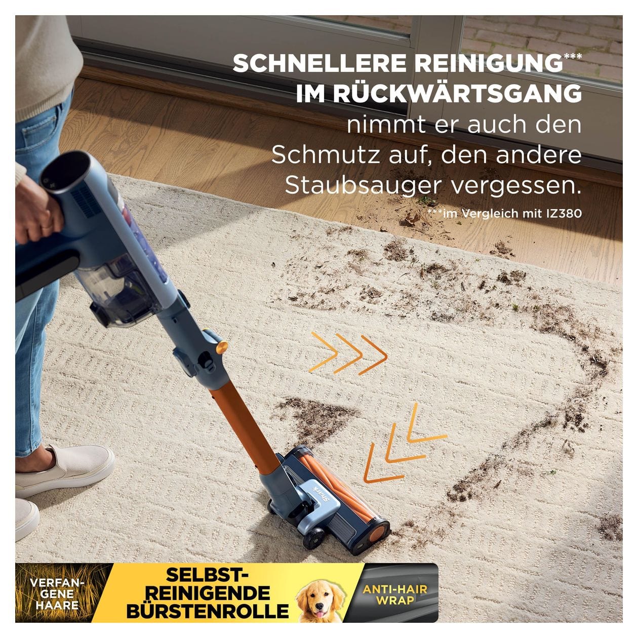 IA1244EU Handstaubsauger Beutellos bis 60 min Laufzeit HEPA  (Blau) 