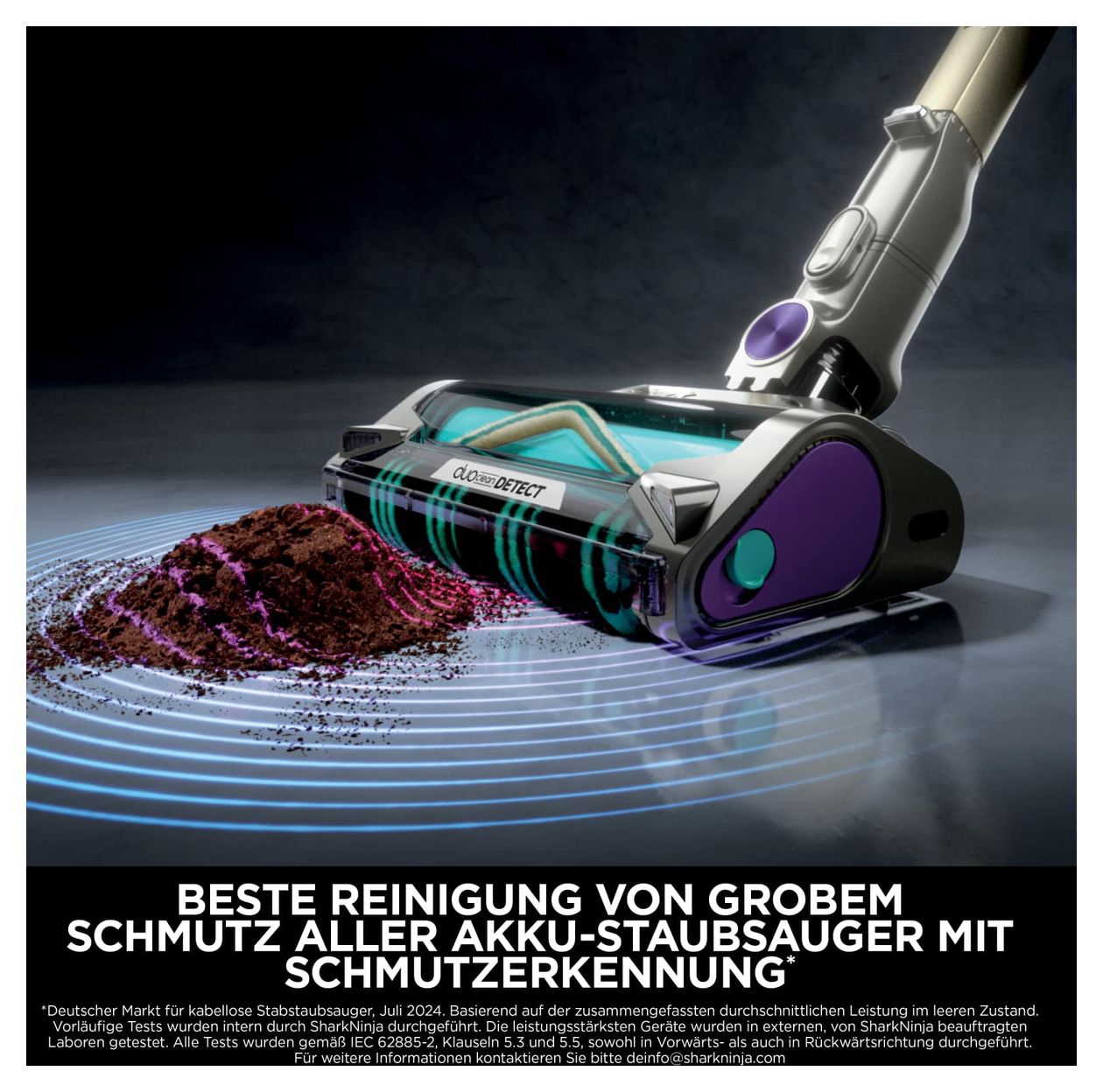 IP1251EUT PowerDetect Handstaubsauger Beutellos bis 70 min Laufzeit  (Grau, Violett) 