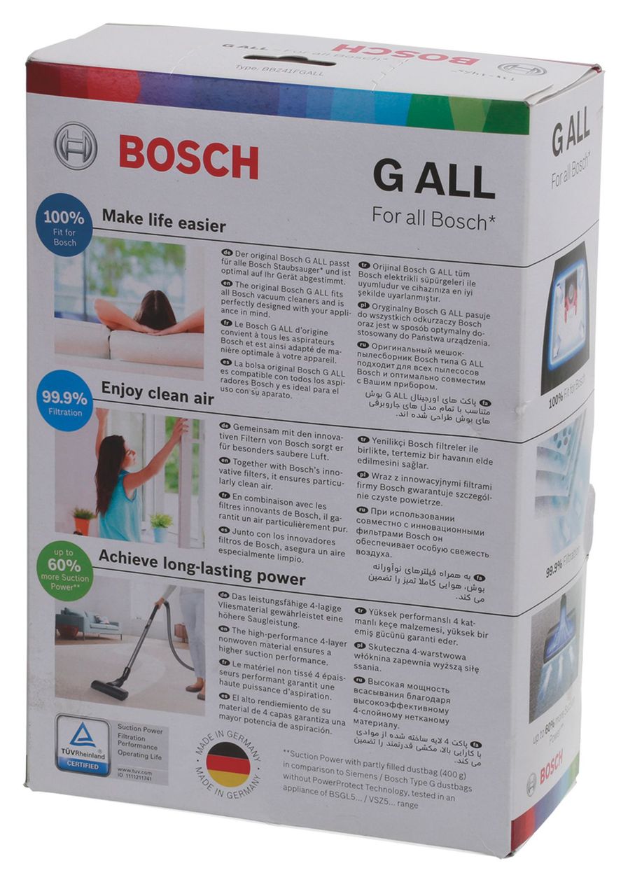BBZ41FGALL PowerProtect Dustbag Staubsaugerbeutel Type G ALL 