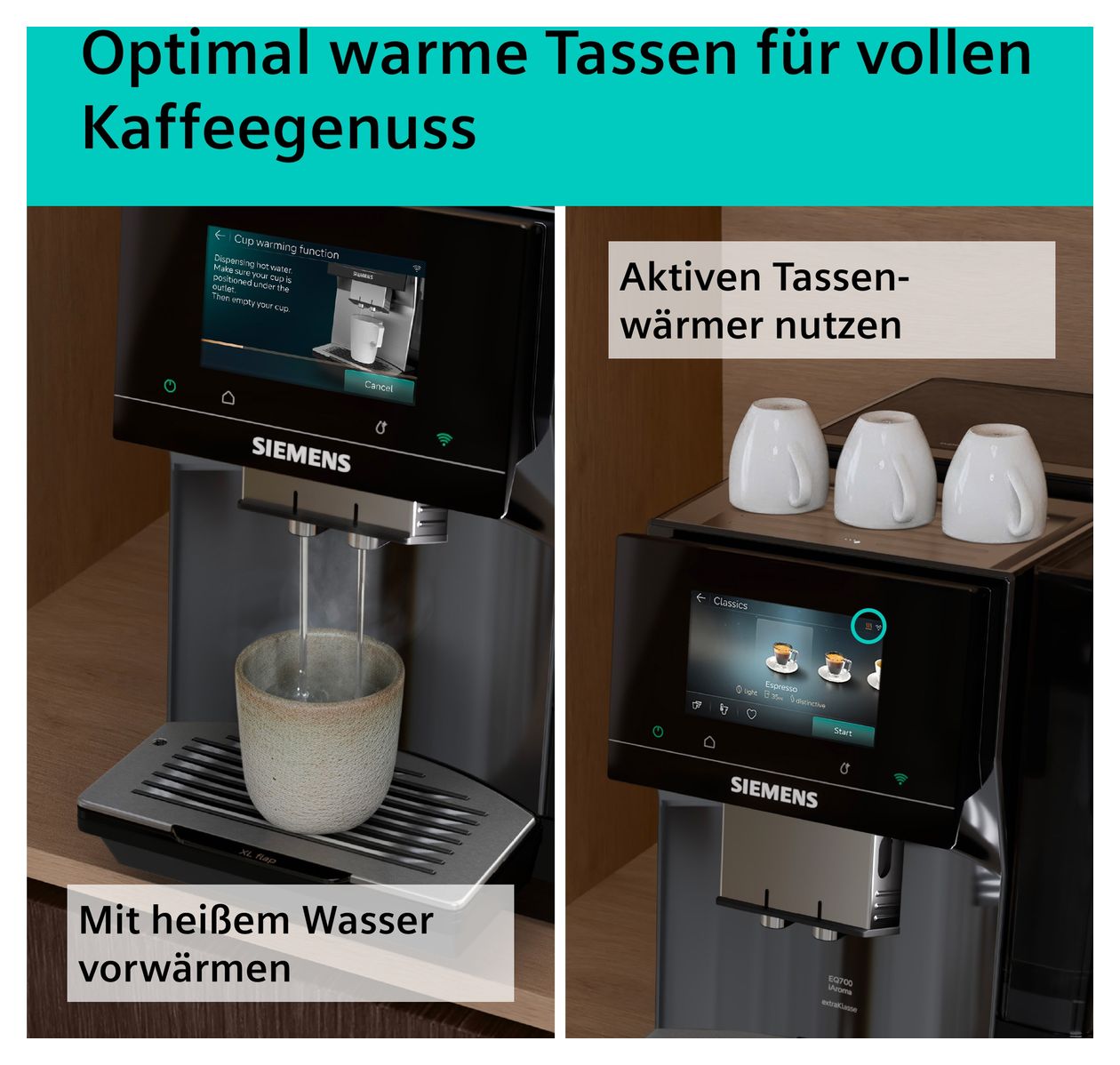 EQ700 TP727EF6 Kaffeevollautomat 19 bar 2,4 l 320 g  (Schwarz, Silber) 