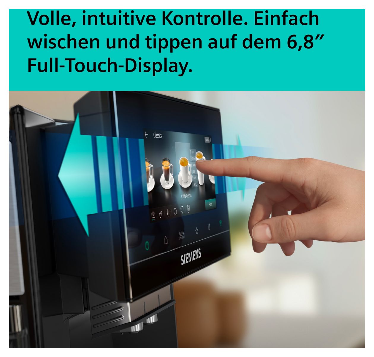 EQ900 TQ925EF9 iAroma Kaffeevollautomat 2,3 l 375 g  (Schwarz, Edelstahl) 