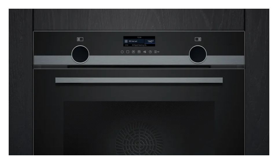 iQ500 HB479G0A3 Einbaubackofen groß AutoClean (Edelstahl, Schwarz) 