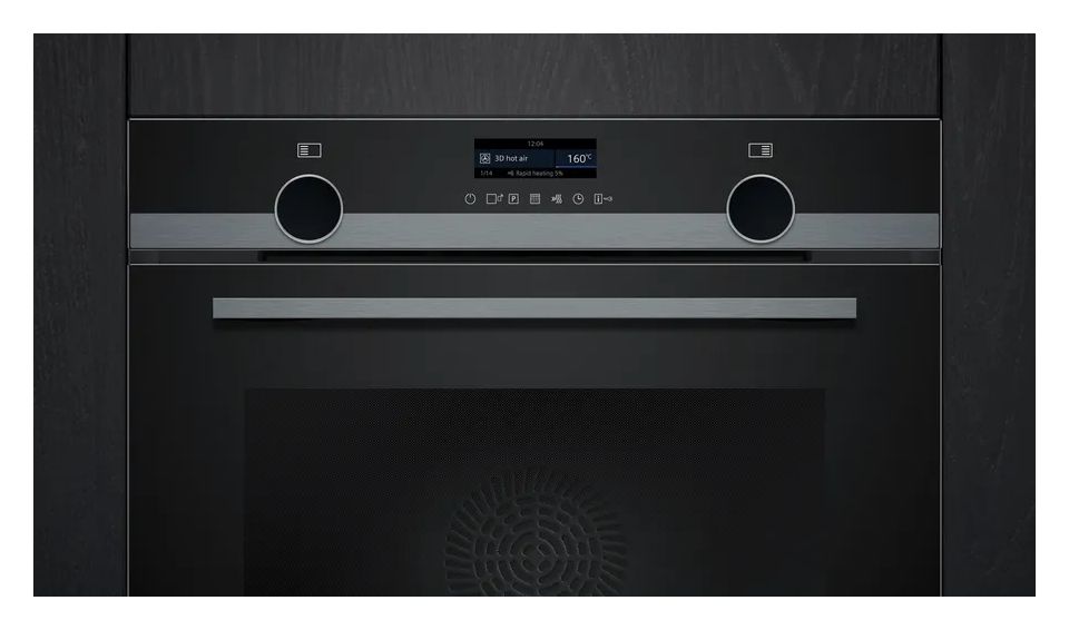 iQ500 HB479G5A7F Einbaubackofen groß AutoClean (Edelstahl, Schwarz) 