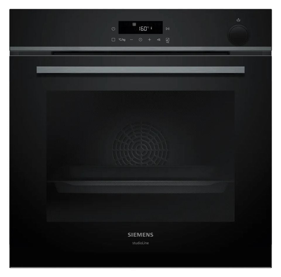 iQ300 HR472G0B3 Einbaubackofen groß Dampfgaren AutoClean (Edelstahl, Schwarz) 