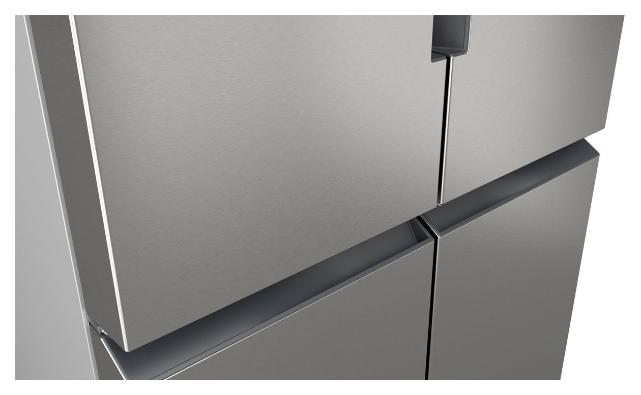 iQ300 KF96NVPEA Side-by-Side Kühl-/ Gefrierkombination French Door 405 l / 200 l 333 kWh NoFrost 1830 mm x 910 mm  (Silber) 