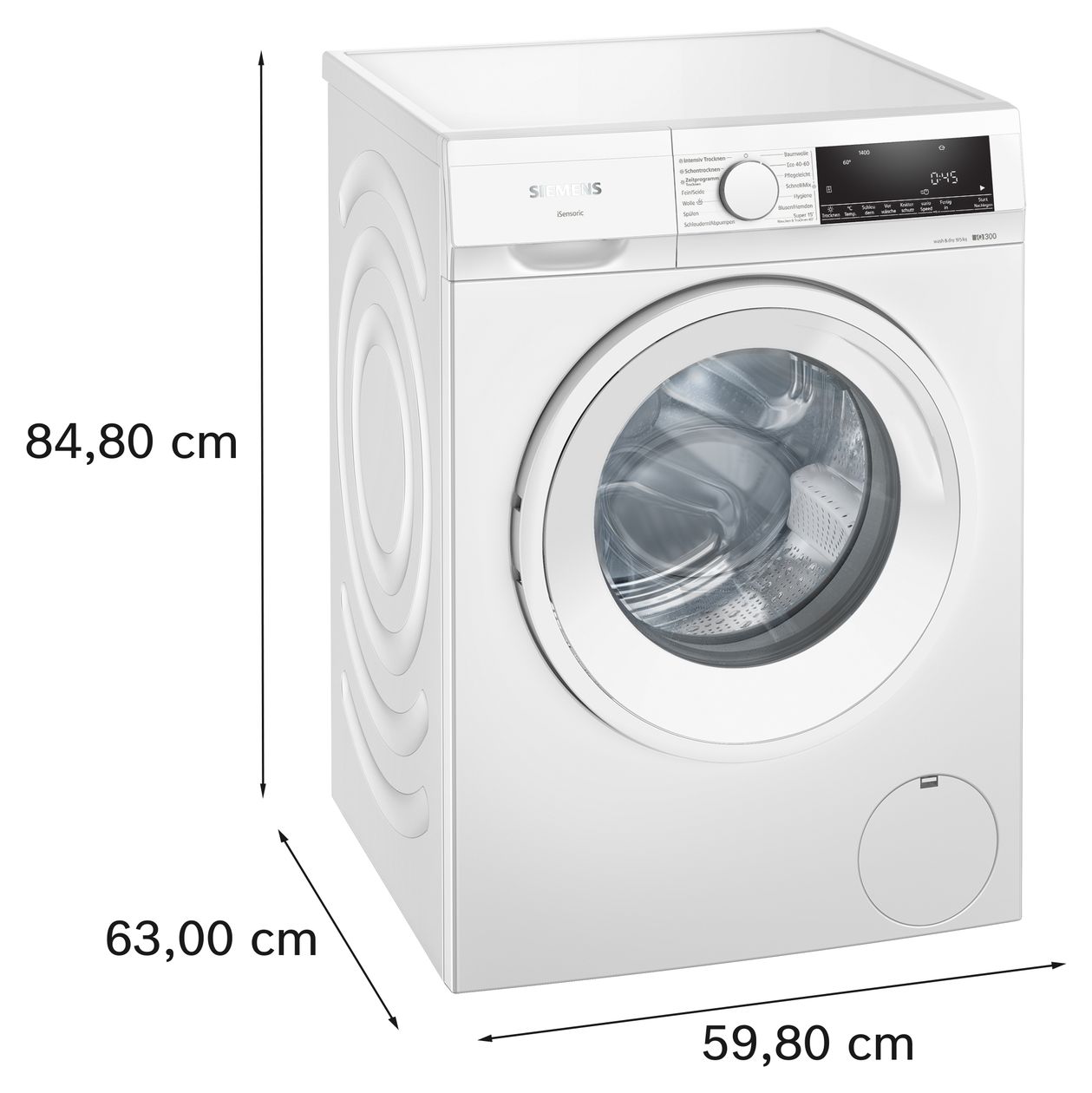 iQ300 WN34A141 9 kg 5 kg Waschtrockner 1400 U/min 