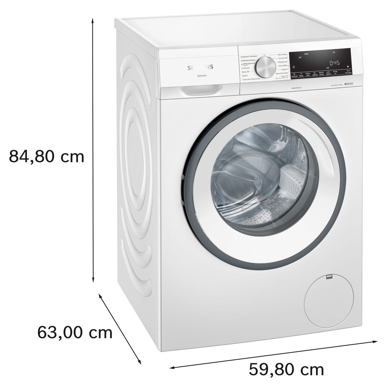 iQ300 WN34A191 9 kg 5 kg Waschtrockner 1400 U/min 
