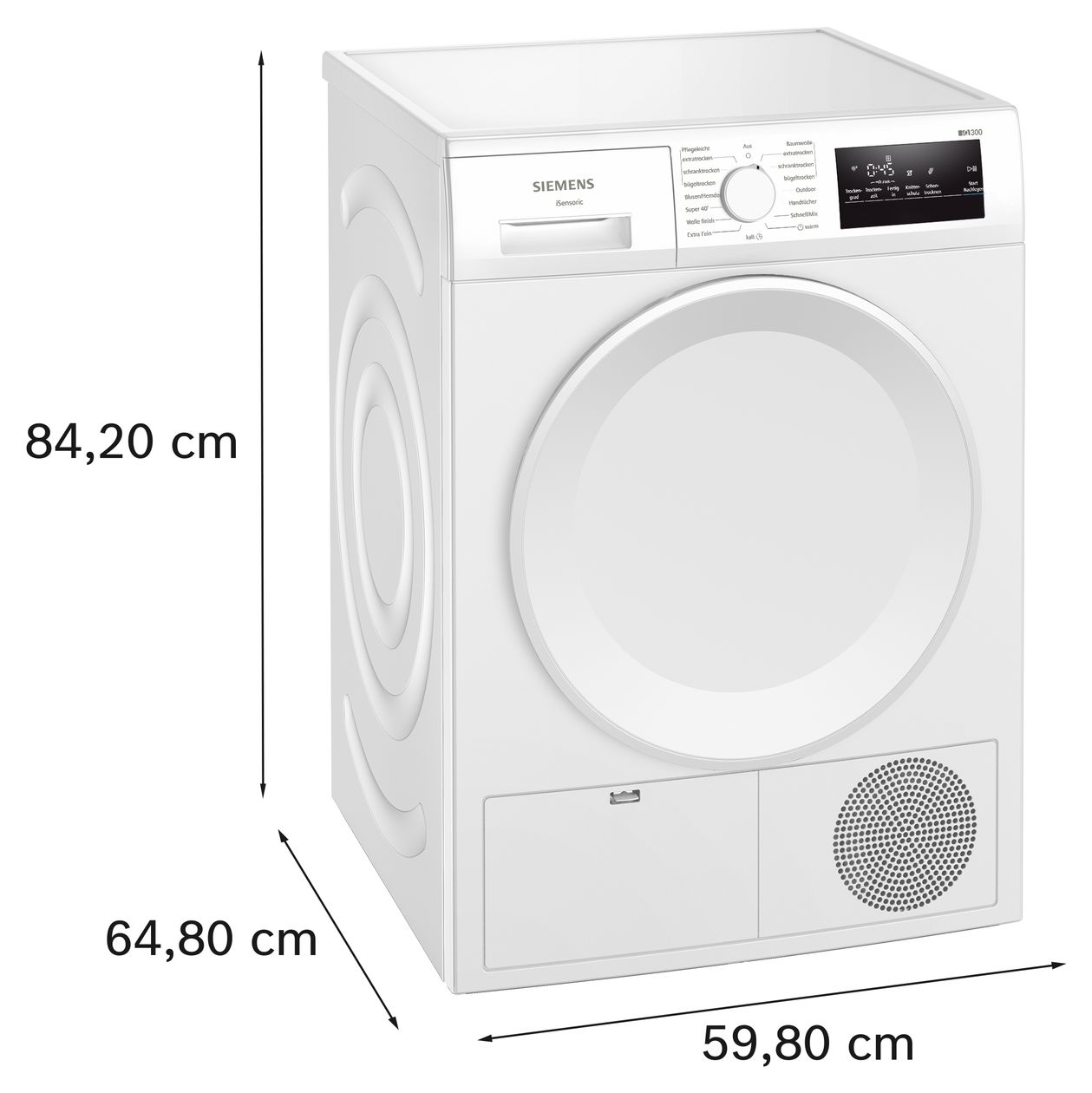 iQ300 WT43H004 Kondensations Trockner Frontlader 