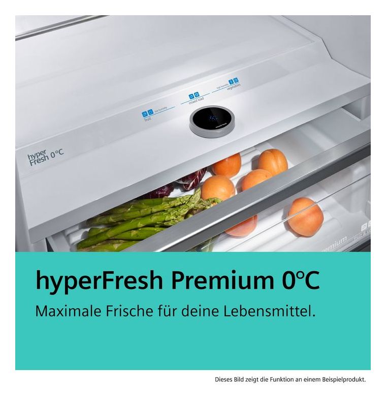 iQ500 KA95FPIEP Europäischer Side-by-Side Kühl-/ Gefrierkombination 309 l / 242 l NoFrost  (Edelstahl) 