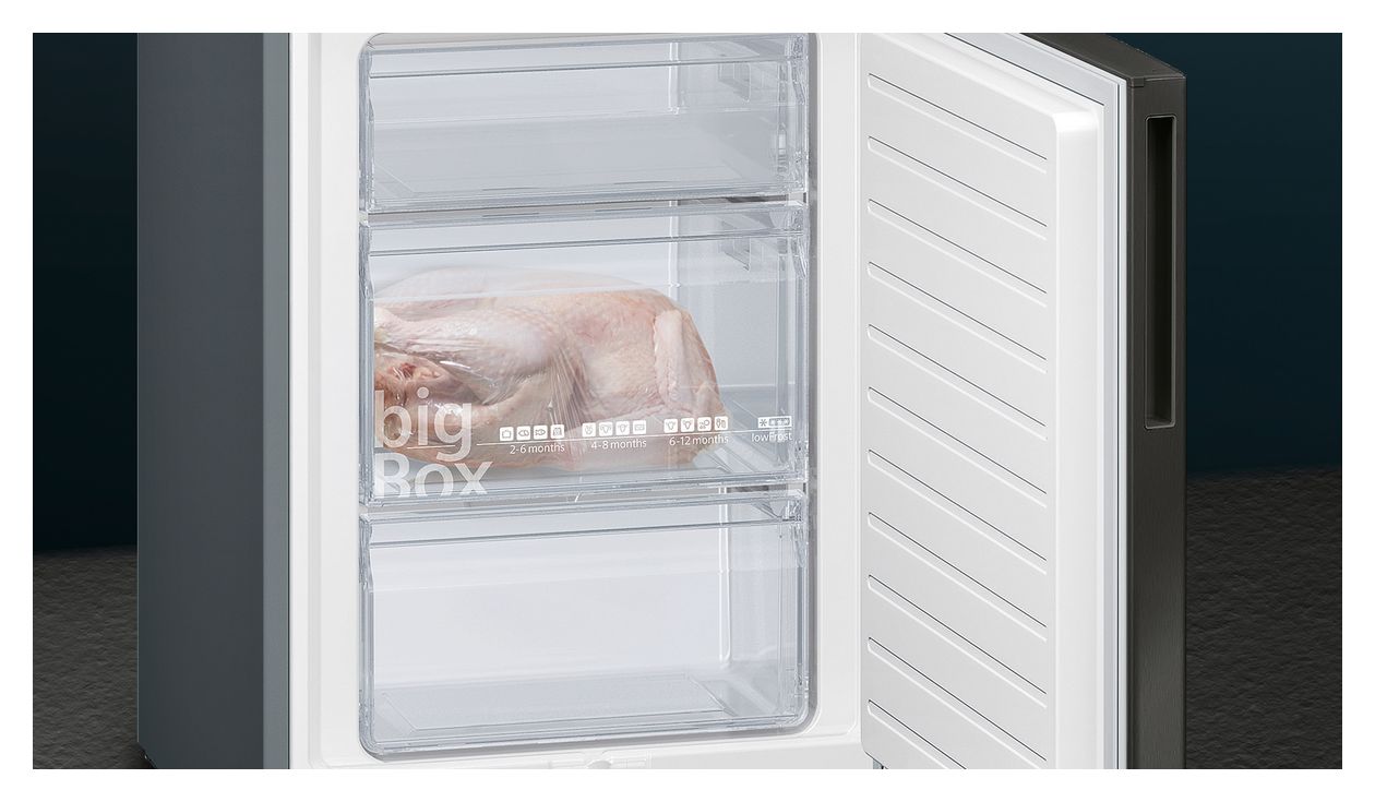 iQ500 KG39EAXBA 249 l / 94 l Kühl-Gefrierkombi freistehend 119 kWh Jahr  (Schwarz) 