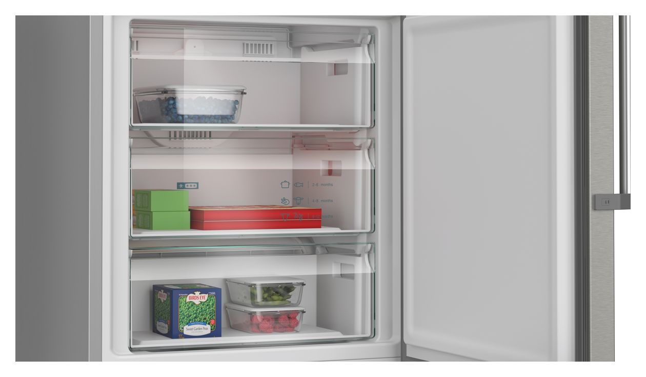 iQ500 KG49NAICT 311 l / 129 l Kühl-Gefrierkombi freistehend NoFrost 178 kWh Jahr  (Edelstahl) 