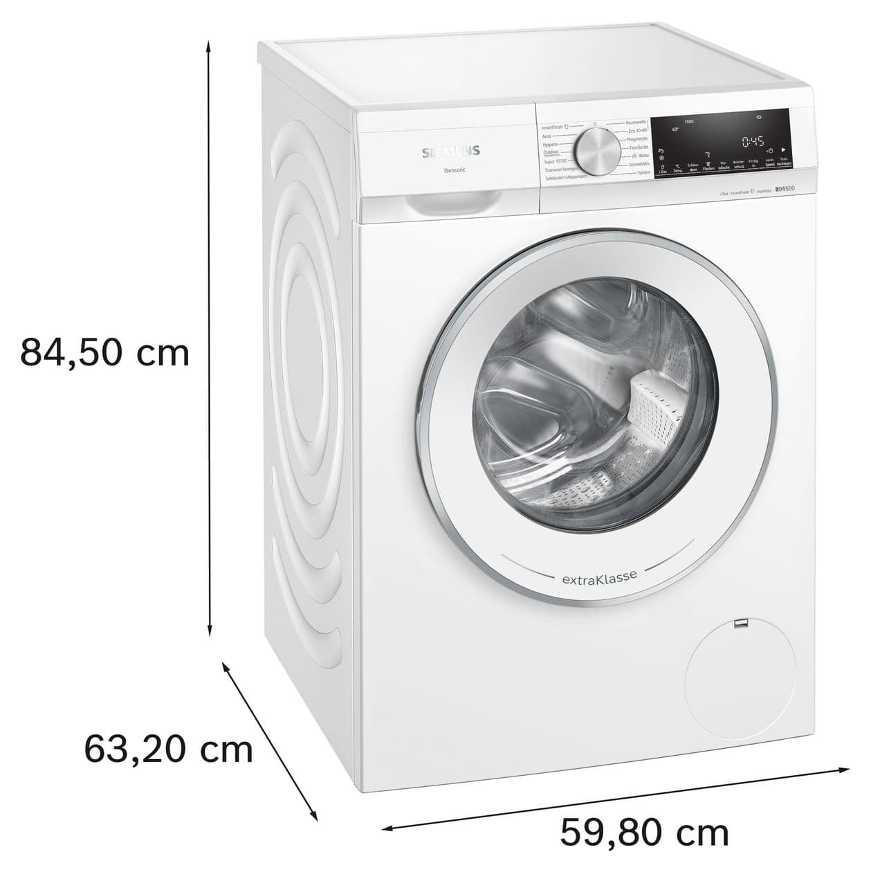 iQ500 WG44G2F1EM 9 kg Frontlader Waschmaschine 1400 U/min aquaStop Funktion 