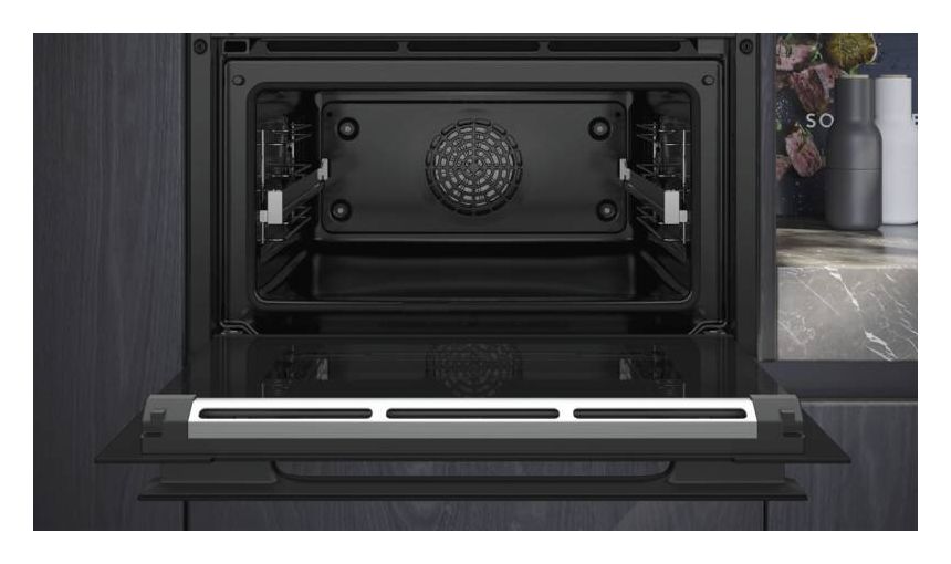 iQ700 CB974GKB1 Einbaubackofen kompakt AutoClean (Schwarz/Edelstahl) 