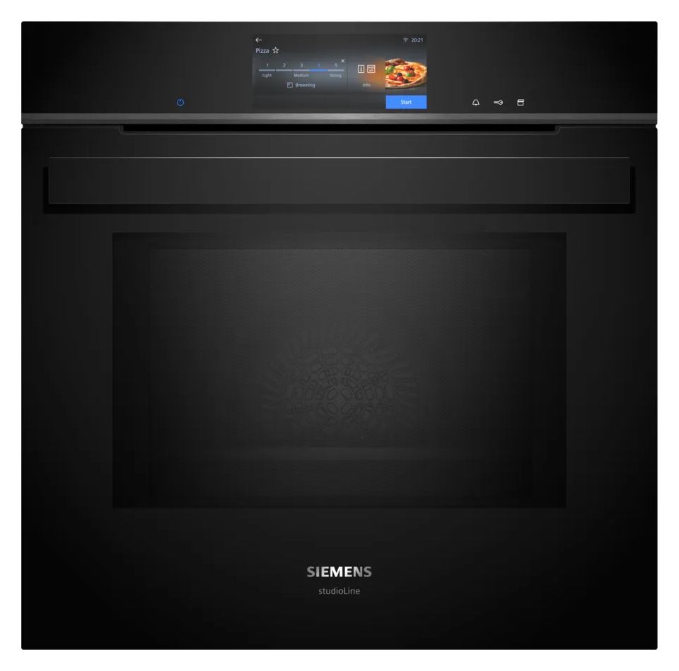 iQ700 HS938GEB1 Einbaubackofen groß Dampfgaren AutoClean (Edelstahl, Schwarz) 
