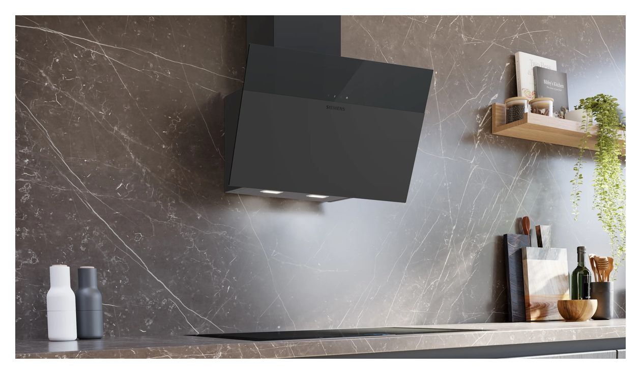iQ300 LC65KDFDK Dunstabzugshaube Wand 60 cm Abluft/Umluft (Schwarz) 