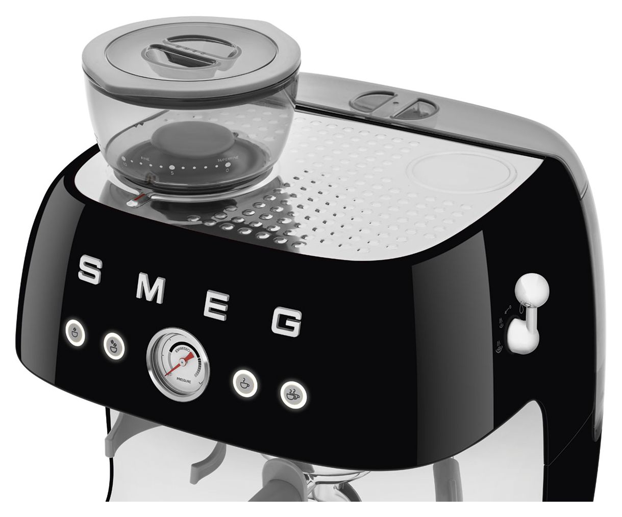 EGF03BLEU Siebträger Kaffeemaschine 15 bar 1650 W  (Schwarz) 