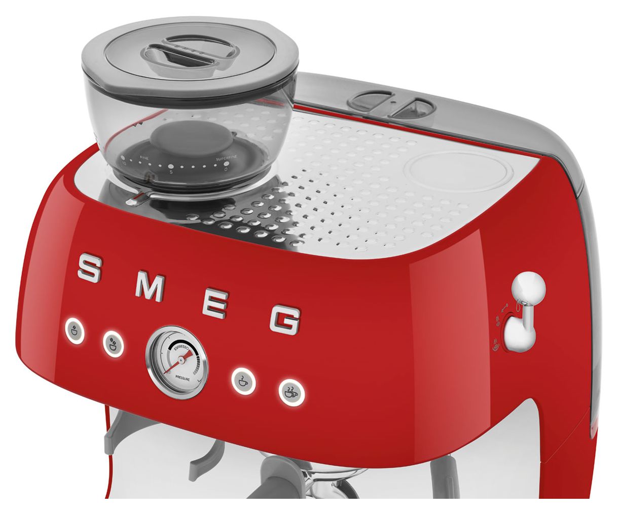 EGF03RDEU Siebträger Kaffeemaschine 15 bar 1650 W  (Rot) 