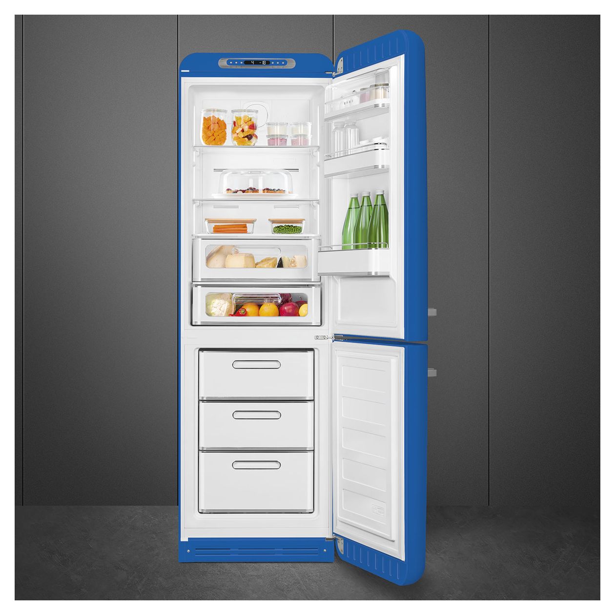 FAB32RBE6 234 l / 97 l Kühl-Gefrierkombi freistehend NoFrost 158 kWh Jahr  (Blau) 