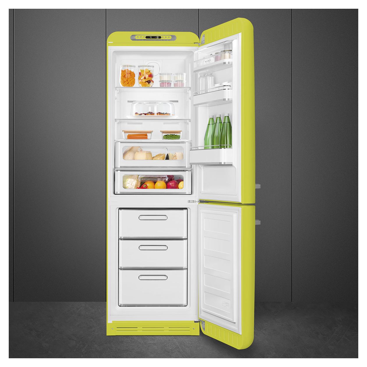 FAB32RLI6 234 l / 97 l Kühl-Gefrierkombi freistehend NoFrost 158 kWh Jahr  (Grün) 