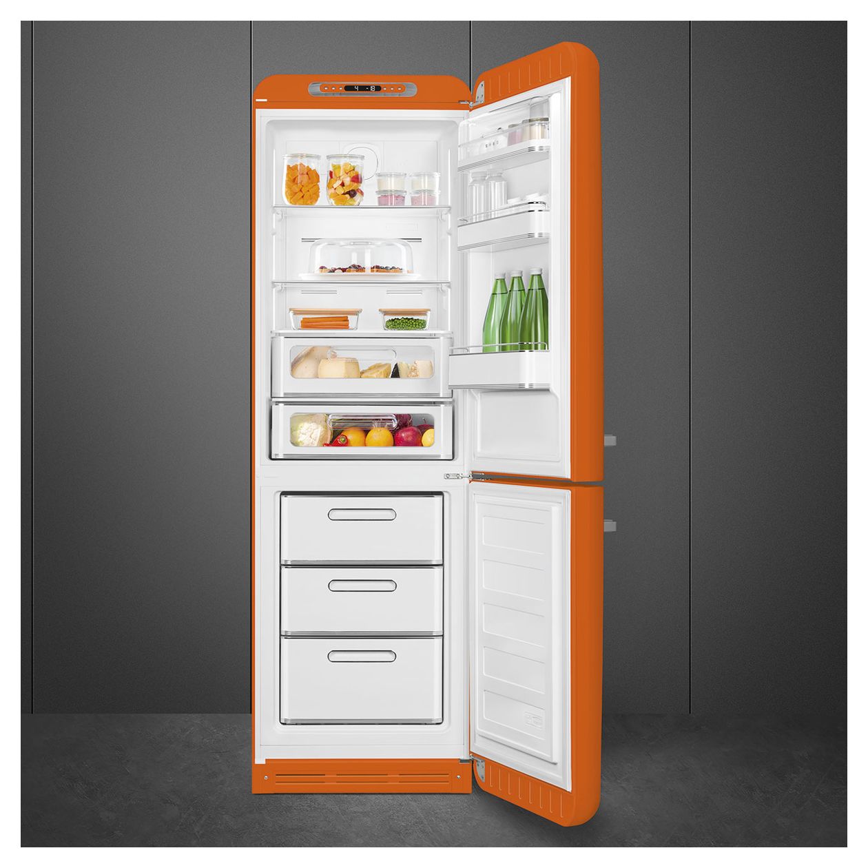 FAB32ROR6 234 l / 97 l Kühl-Gefrierkombi freistehend NoFrost 158 kWh Jahr  (Orange) 