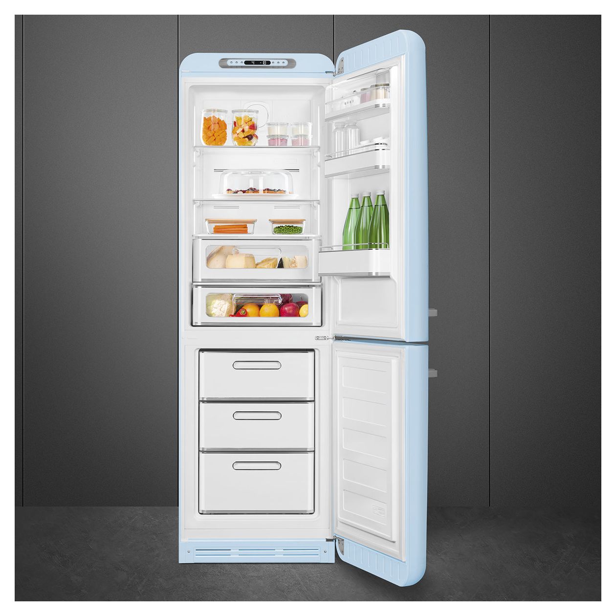 FAB32RPB6 234 l / 97 l Kühl-Gefrierkombi freistehend NoFrost 158 kWh Jahr  (Blau) 