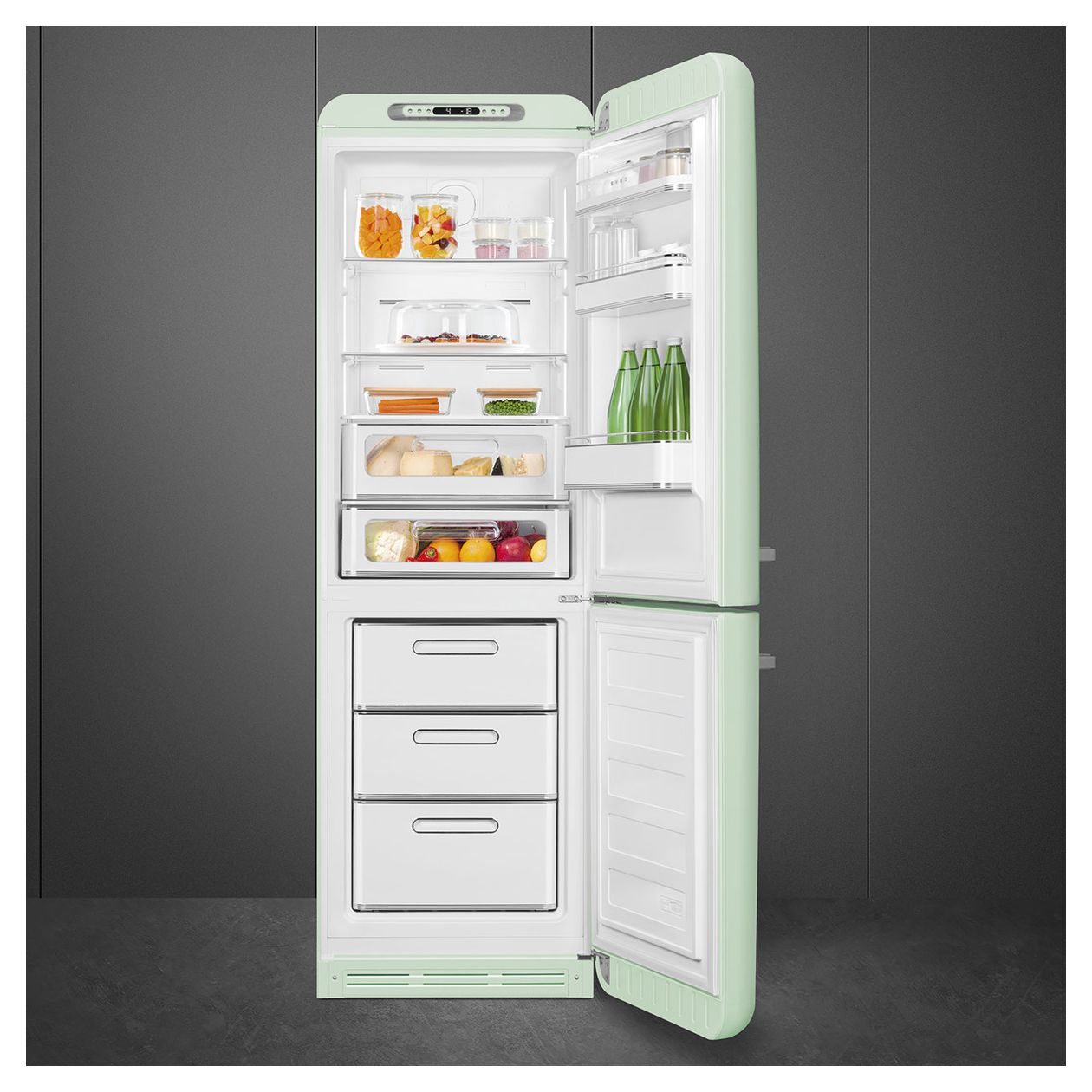 FAB32RPG6 234 l / 97 l Kühl-Gefrierkombi freistehend NoFrost 158 kWh Jahr  (Grün) 