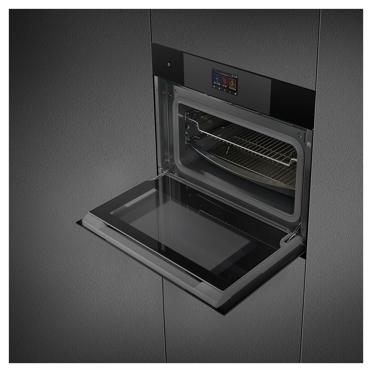 SO4104S4PB3 Einbaubackofen kompakt Dampfgaren AutoClean (Schwarz) 