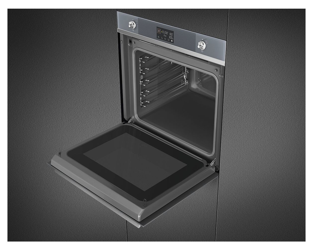 SO6102M2S Einbaubackofen 68 l AutoClean Mikrowelle 