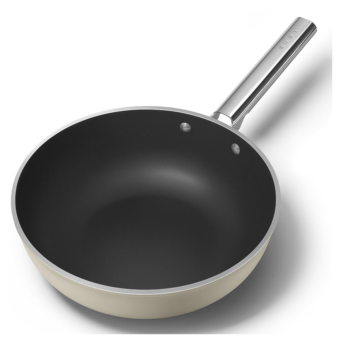 WOF3002CRM Wok 50's Style 30 cm Keramik beschichtet für alle Herdplatten und Backöfen bis 250° Spülmaschinengeeignet 