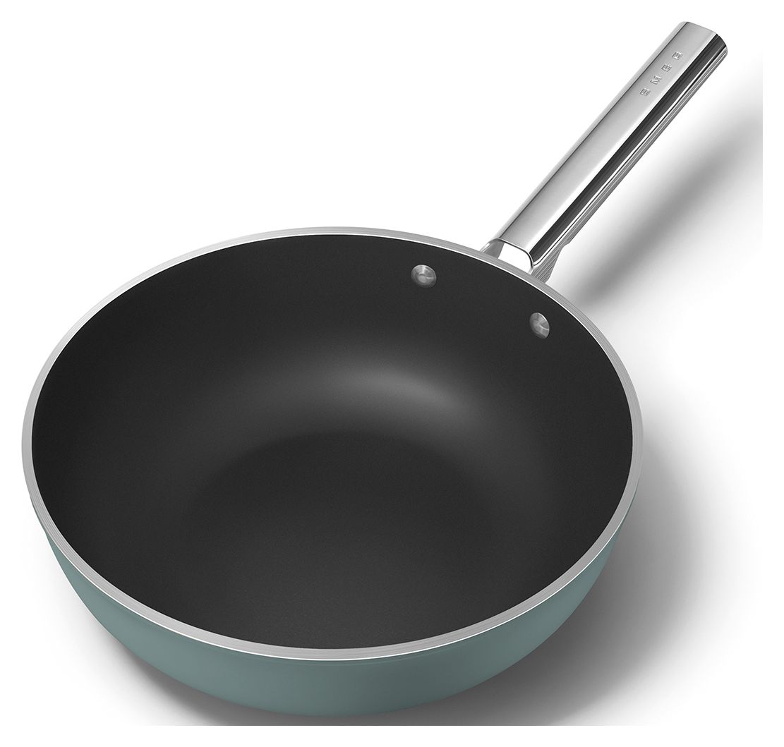 WOF3002EGM Wok 50's Style 30 cm Keramik beschichtet für alle Herdplatten und Backöfen bis 250° Spülmaschinengeeignet 