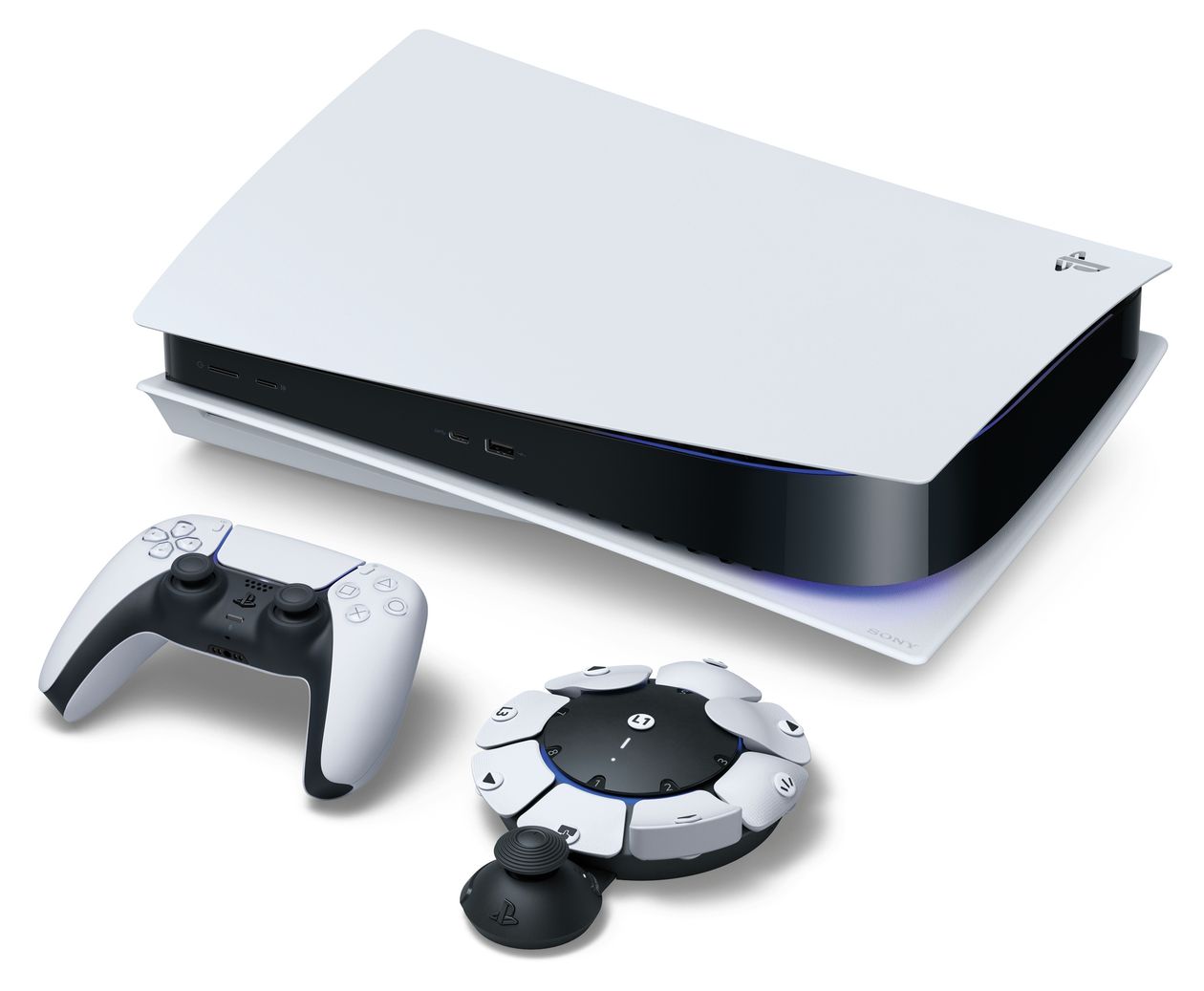 PS5 Access Controller Zugangskontrolle für PlayStation PS5  (Schwarz, Weiß) 